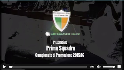 VIDEO PRESENTAZIUONE SQUADRA